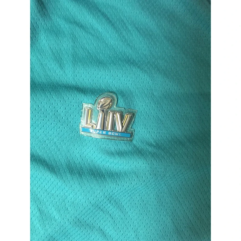 NFL Super Bowl LIV Men's Miami Short Sleeve Polo Shirt size XL Turquoise